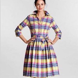 Lands End Button-Front Shirt Dress, belted